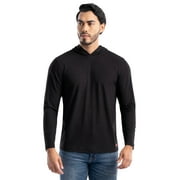 Wrangler Workwear Men's Long Sleeve Sun Protection Work Shirt with Hood, Size S-5XL (Men's & Big Men's)