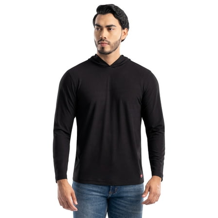 Wrangler Workwear Men's Long Sleeve Sun Protection Work Shirt with Hood, Size S-5XL (Men's & Big Men's)