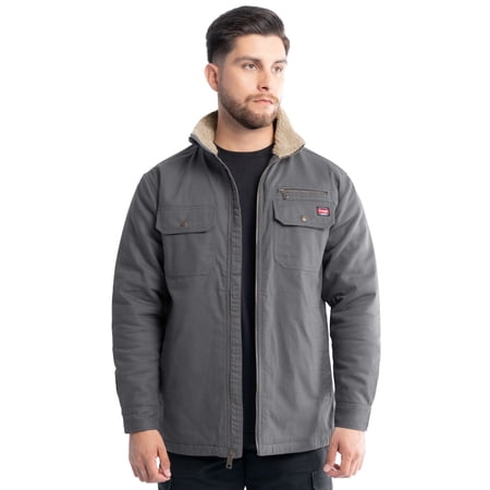 Wrangler Workwear Men's Mock Neck Jacket with Inner Linning Insulating Fabric, Size S-3XL