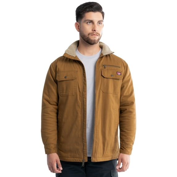 Wrangler Workwear Men's Mock Neck Jacket with Inner Linning Insulating Fabric, Size S-3XL