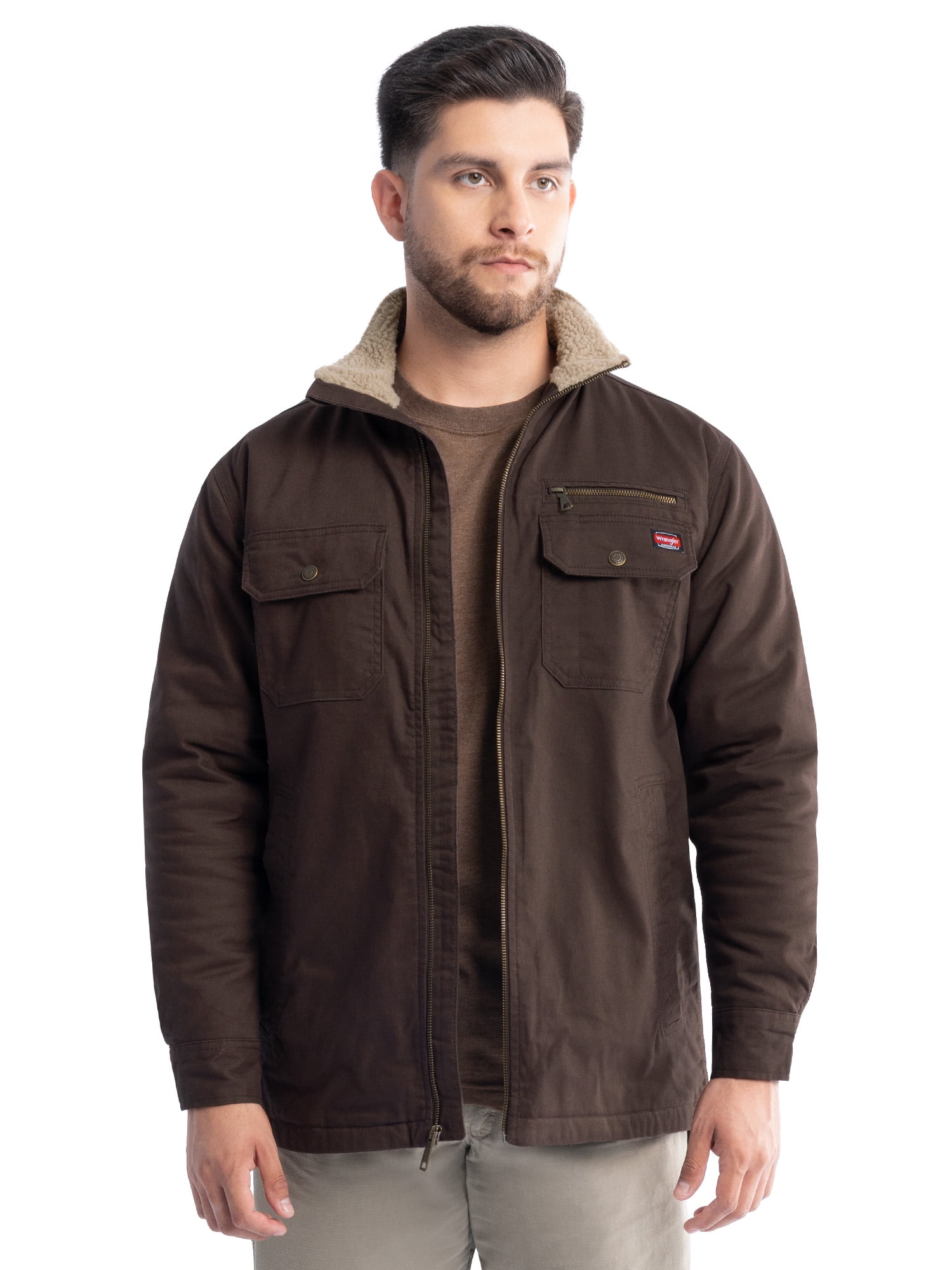 Wrangler Workwear Men's Mock Neck Jacket with Inner Linning