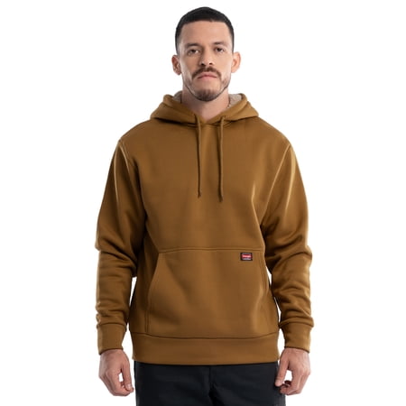Wrangler Workwear Men's and Big Men's Relaxed Pullover Hoodie with Faux Shearling Lining, Sizes S-3XL