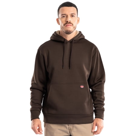 Wrangler Workwear Men's and Big Men's Relaxed Pullover Hoodie with Faux Shearling Lining, Sizes S-3XL