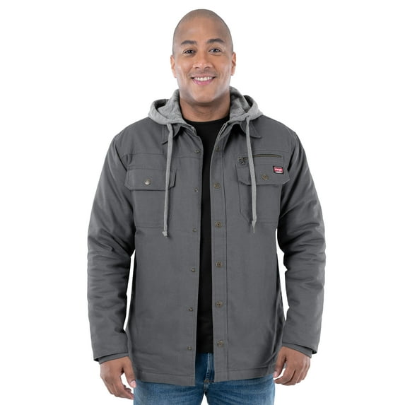 Wrangler Workwear Men's Quilted Lined Long Sleeve Shirt Jacket, Size Small to 3XL