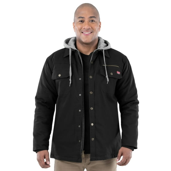 Wrangler Workwear Men's Quilted Lined Long Sleeve Shirt Jacket, Size Small to 3XL