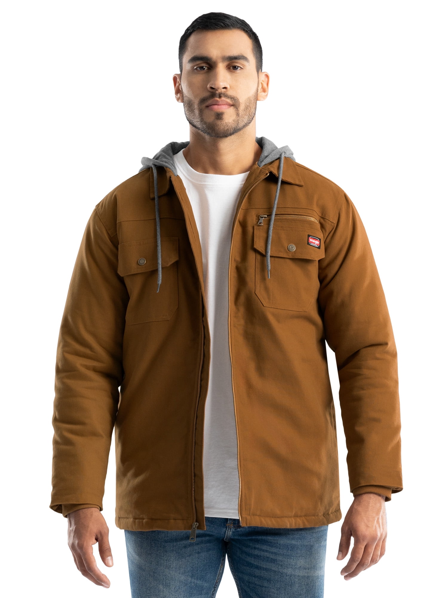 Wrangler Workwear men's Quilted Lined Shirt Jacket - Walmart.com