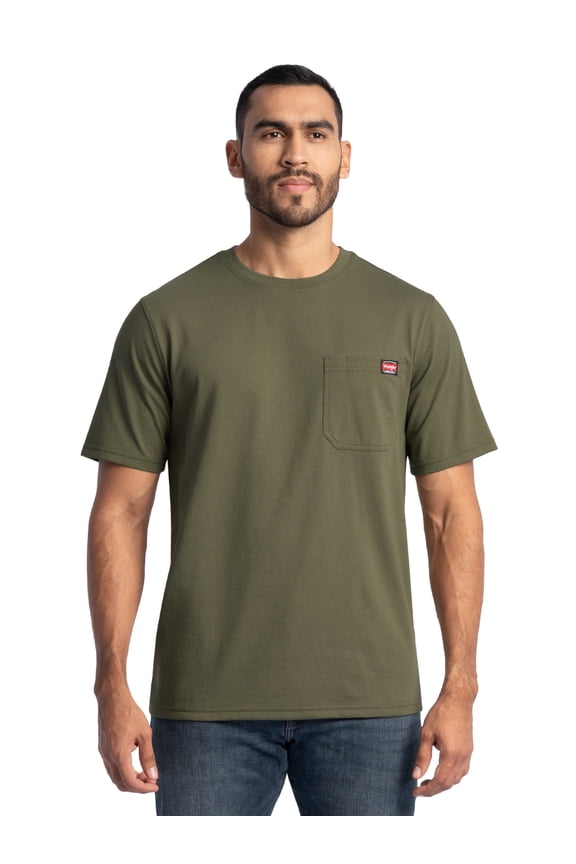 Workwear Men's Short Sleeve Heavyweight Pocket Crew Work Shirt, size S-2XLT