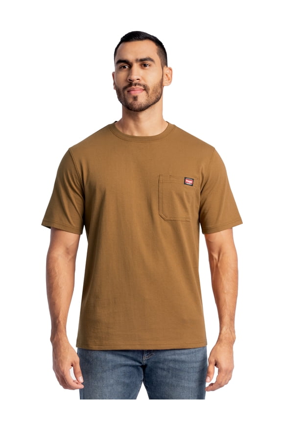 Workwear Men's Short Sleeve Heavyweight Pocket Crew Work Shirt, size S-2XLT