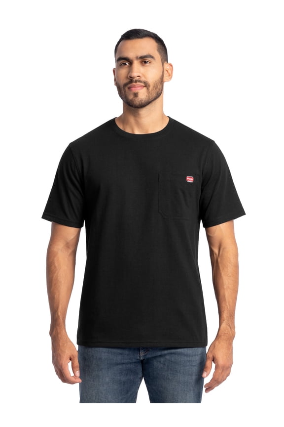 Workwear Men's Short Sleeve Heavyweight Pocket Crew Work Shirt, size S-2XLT