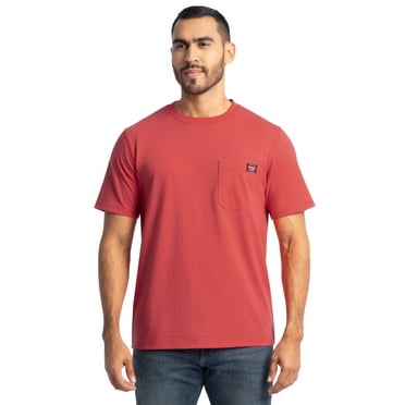 Wrangler Workwear Men's Short Sleeve Heavyweight Pocket Crew Work Shirt