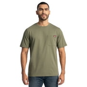 Wrangler Workwear Men's Short Sleeve Heavyweight Pocket Crew Work Shirt