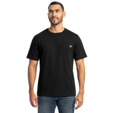 Wrangler Workwear Men's Short Sleeve Heavyweight Pocket Crew Work Shirt