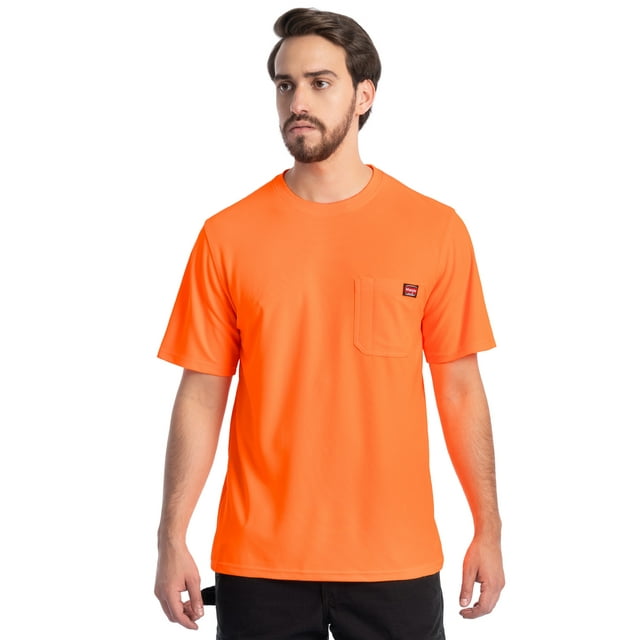 Wrangler Workwear Men's Short Sleeve Performance Tee, Sizes S-5XL (Regular and Big & Tall)
