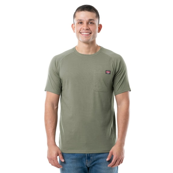 Wrangler Workwear Men's Short Sleeve Performance Ventilated Pocket T-Shirt, size S-5XL