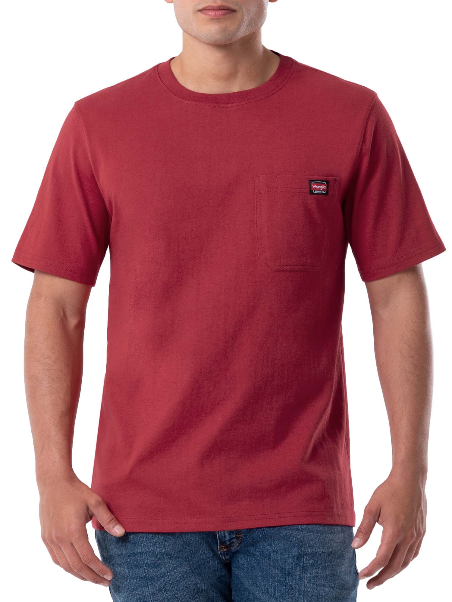 wrangler men's short sleeve pocket t shirt