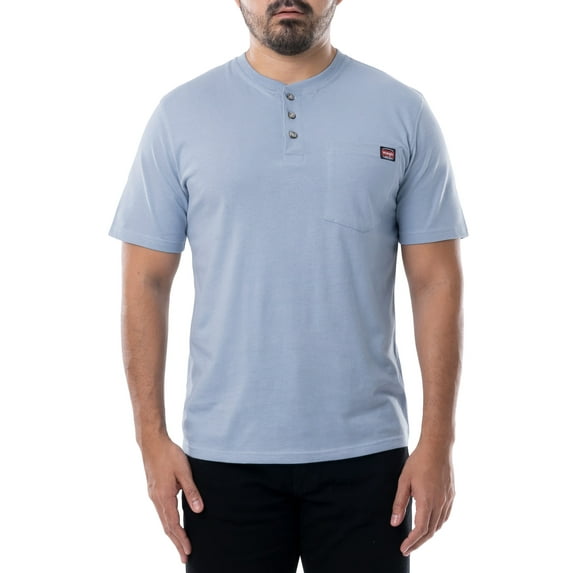 Wrangler Workwear Men's Short Sleeve Pocket Henley T-Shirt, Sizes S-5XL