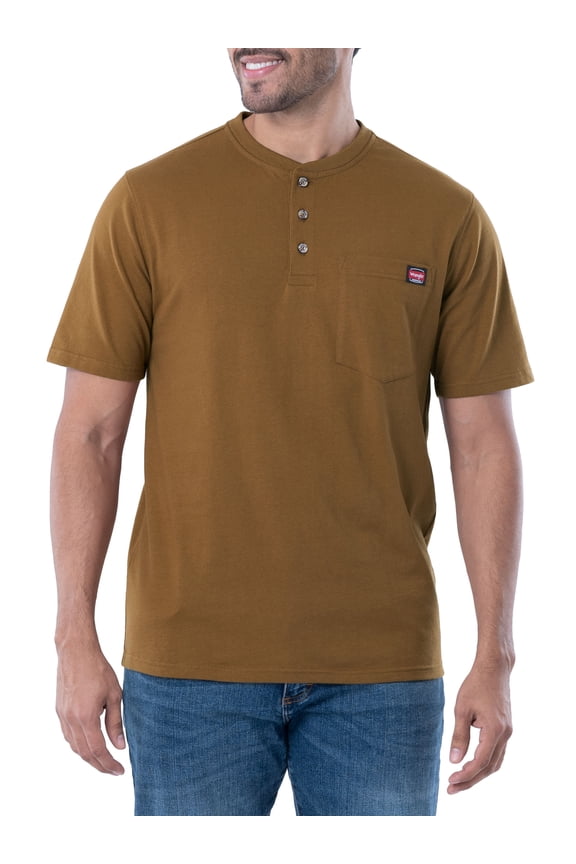 Workwear Men's Short Sleeve Pocket Henley Tee