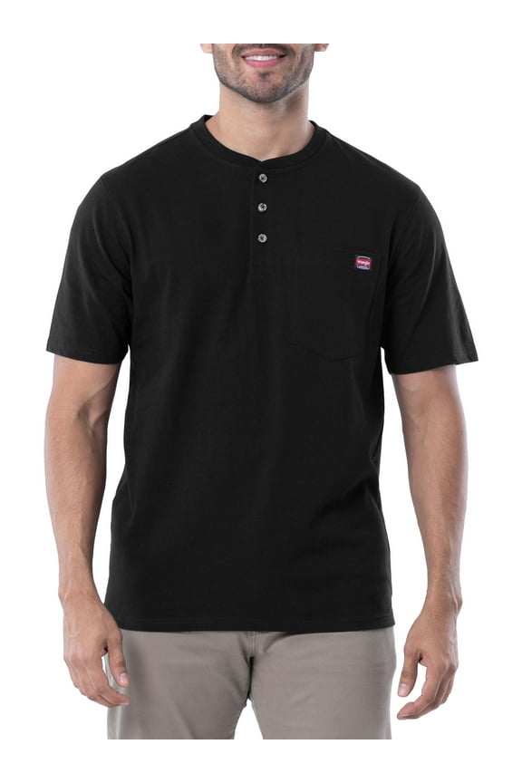 Workwear Men's Short Sleeve Pocket Henley Tee
