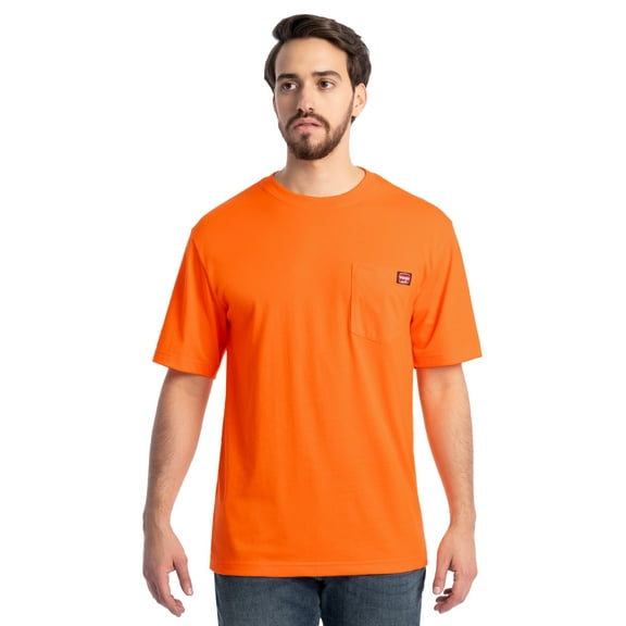 Wrangler Workwear Men's Short Sleeve Pocket T-Shirt, Sizes S-5XL and LT-4XLT (Men's, Big Men's, Tall Men's)