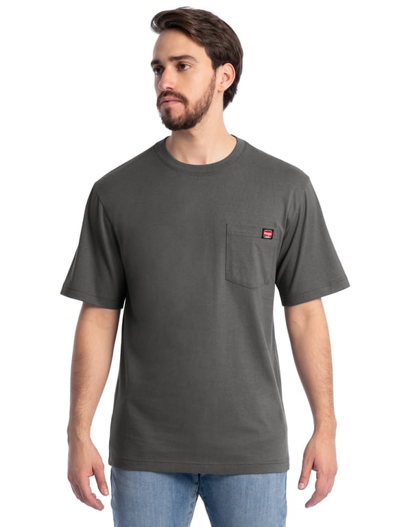 Workwear Men's Short Sleeve Pocket T-Shirt, Sizes S-5XL and LT-4XLT (Men's, Big Men's, Tall Men's)
