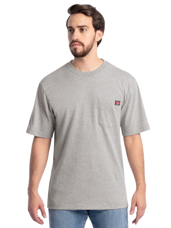 Workwear Men's Short Sleeve Pocket T-Shirt, Sizes S-5XL and LT-4XLT (Men's, Big Men's, Tall Men's)