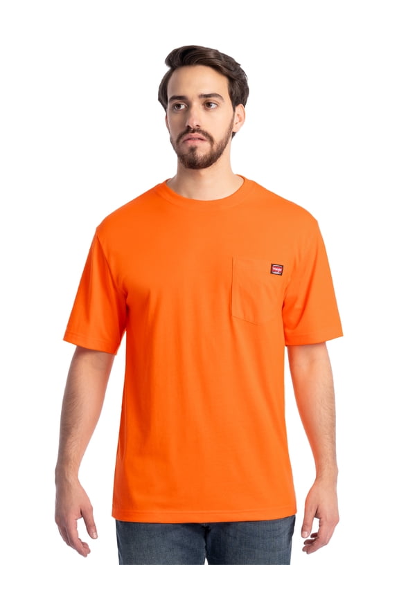 Workwear Men's Short Sleeve Pocket T-Shirt, Sizes S-5XL and LT-4XLT (Men's, Big Men's, Tall Men's)