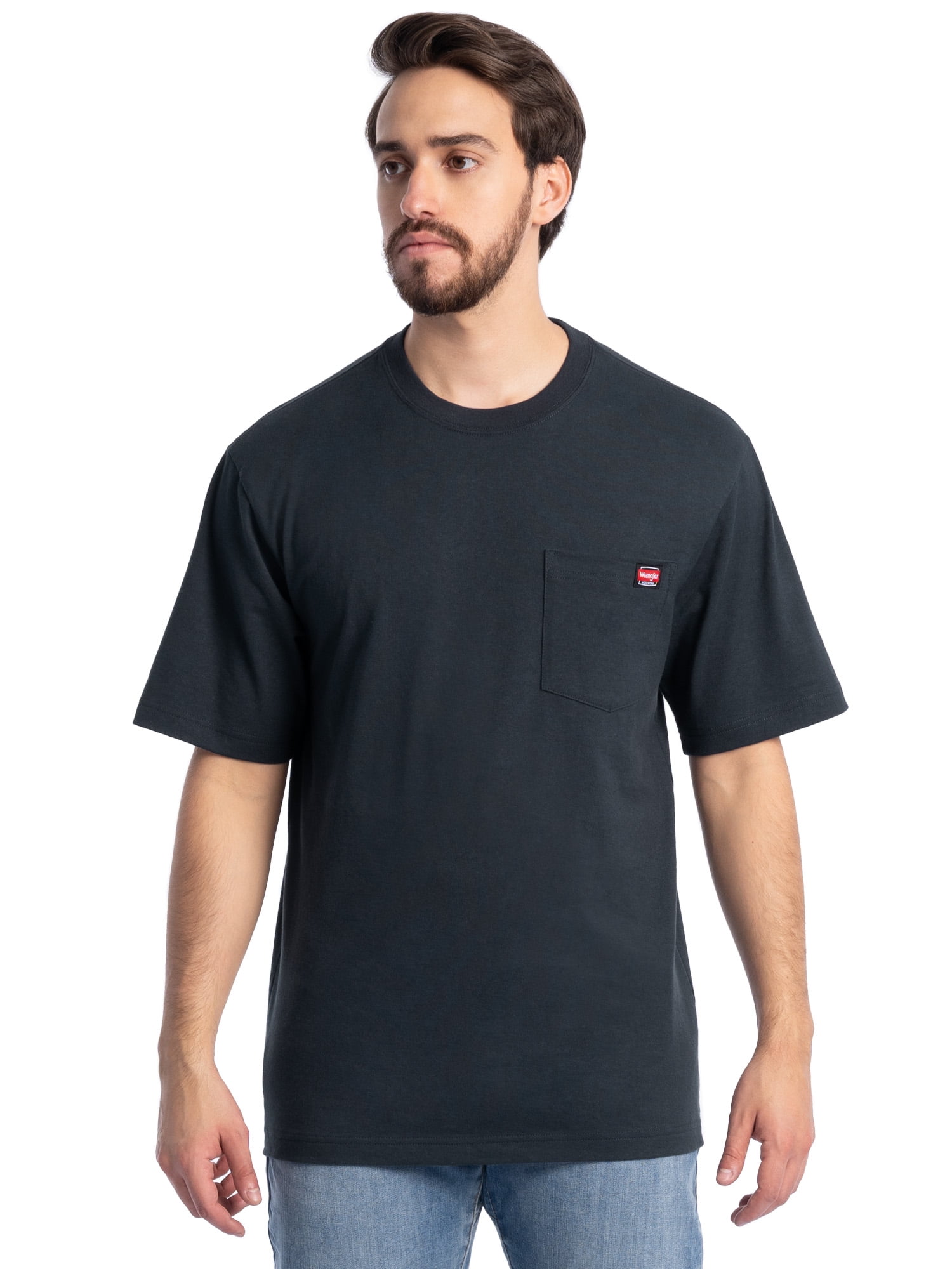 Wrangler Workwear Men's Short Sleeve Pocket T-Shirt, Sizes S-5XL and LT-4XLT (Men's, Big Men's, Tall Men's)