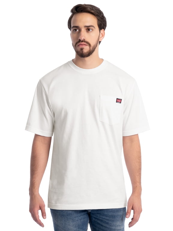 Workwear Men's Short Sleeve Pocket T-Shirt, Sizes S-5XL and LT-4XLT (Men's, Big Men's, Tall Men's)