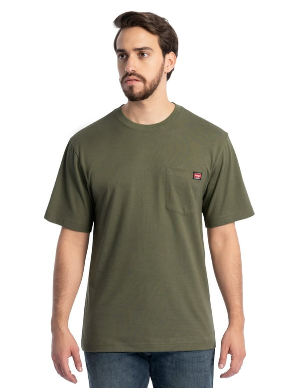 Wrangler Workwear Men's Short Sleeve Pocket T-Shirt, Size S-3XLT (Men's, Big Men's, Tall Men's)