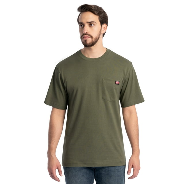 Wrangler Workwear Men's Short Sleeve Pocket T-Shirt, Size S-3XLT (Men's ...