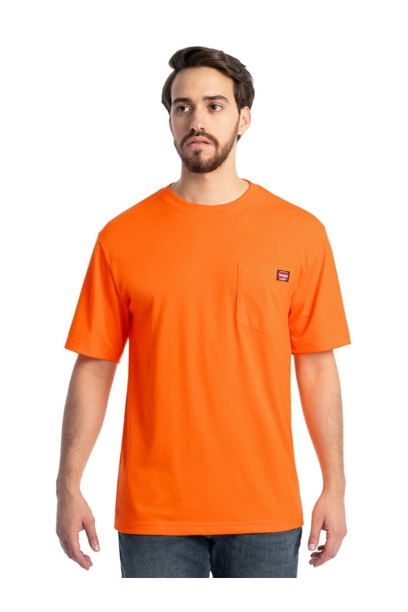 Workwear Men's Short Sleeve Pocket T-Shirt, Sizes S-5XL and LT-4XLT (Men's, Big Men's, Tall Men's)