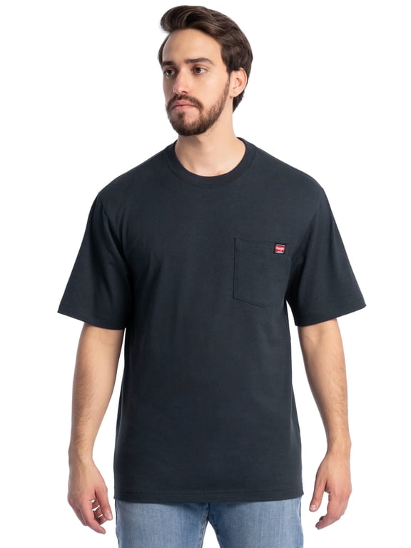 Workwear Men's Short Sleeve Pocket T-Shirt, Sizes S-5XL and LT-4XLT (Men's, Big Men's, Tall Men's)