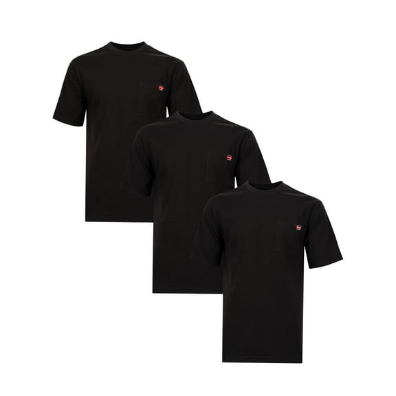 Wrangler Workwear Men's Short Sleeve Pocket Work T-Shirt, 3 Pack (Mens and Big Men's)