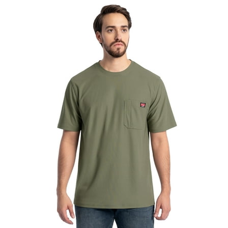 Wrangler Workwear Men's Short Sleeve UPF30 Performance Tee, Size S-5XL and LT-4XLT