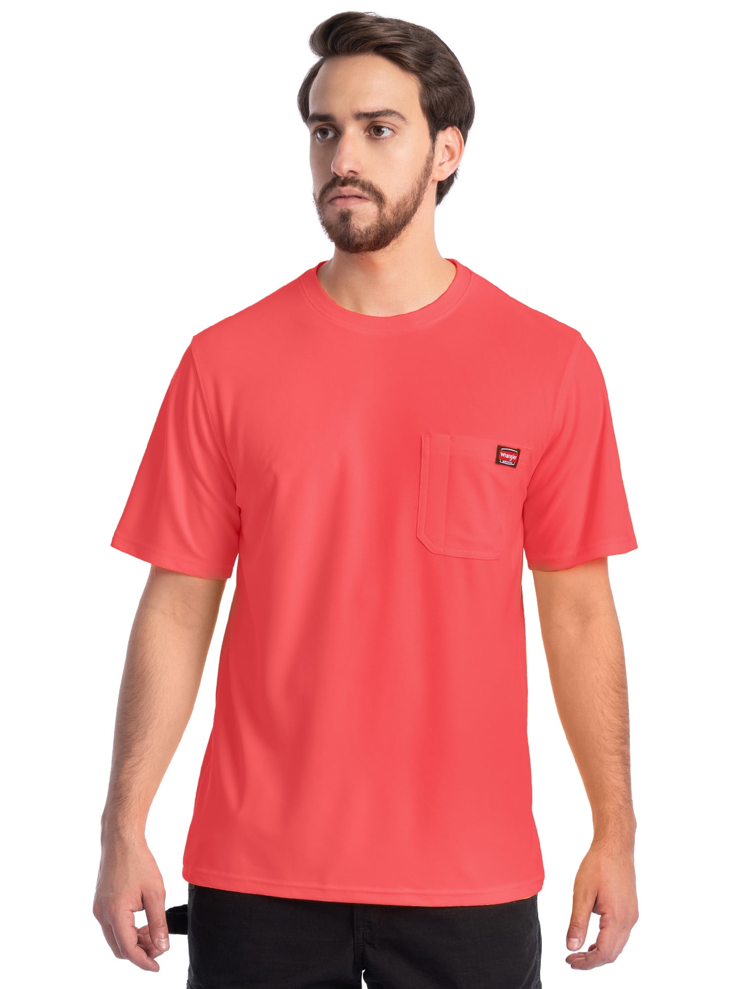 Wrangler Workwear Men's Short Sleeve UPF30 Performance Tee, Size S-5XL ...