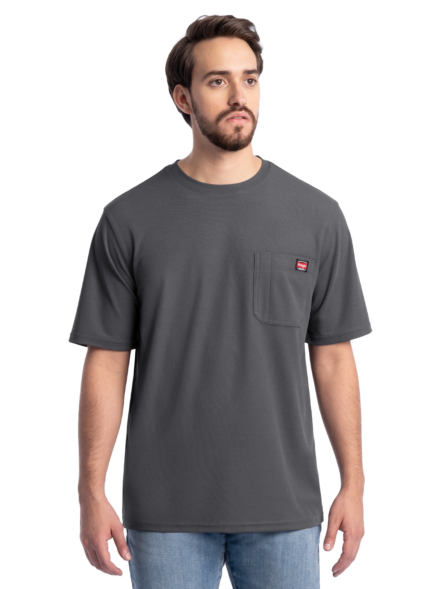 Wrangler Workwear Men's Short Sleeve UPF40 Performance Tee, Size S-3XL and XLT-2XLT