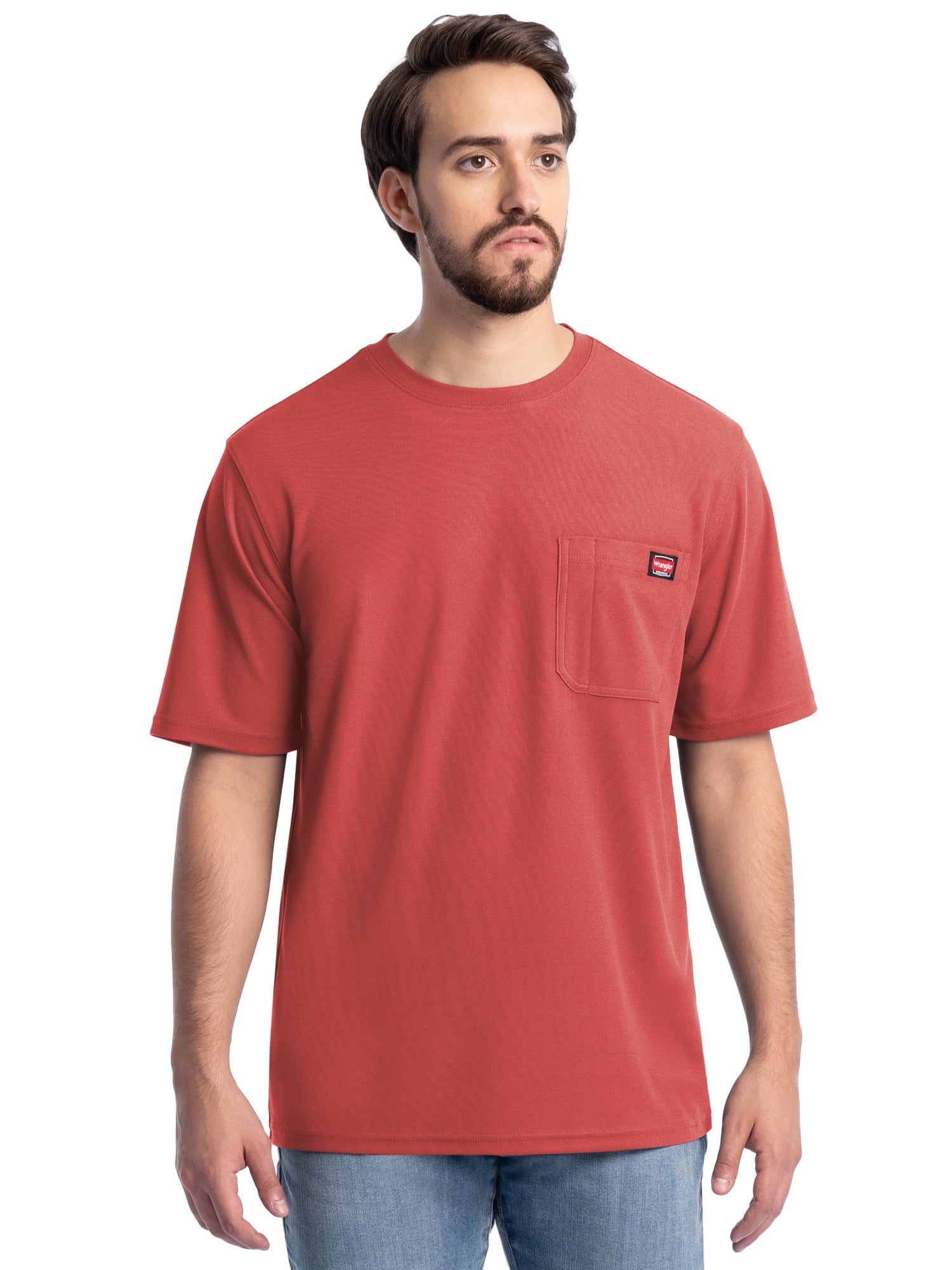 Wrangler Workwear Men's Short Sleeve UPF40 Performance Tee, Size S-3XL and XLT-2XLT