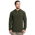 thumbnail image 1 of Wrangler Workwear Men's Texture Fleece Pullover Henley Hoodie, Size S-3XL, 1 of 11