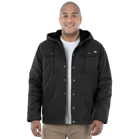 Wrangler Workwear Men's and Big Men's Faux Sherpa-Lined Duck Jacket, Sizes S-3XL