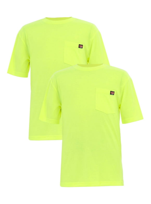 Workwear Men's and Big Men's Pocket Tee with Short Sleeves, 2-Pack, Sizes M-3XL