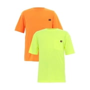 Wrangler Workwear Men's and Big Men's Pocket Tee with Short Sleeves, 2-Pack, Sizes M-3XL