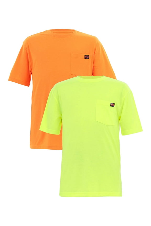 Workwear Men's and Big Men's Pocket Tee with Short Sleeves, 2-Pack, Sizes M-3XL
