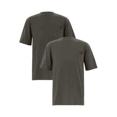 Wrangler Workwear Men's and Big Men's Pocket Tee with Short Sleeves, 2-Pack, Sizes M-3XL