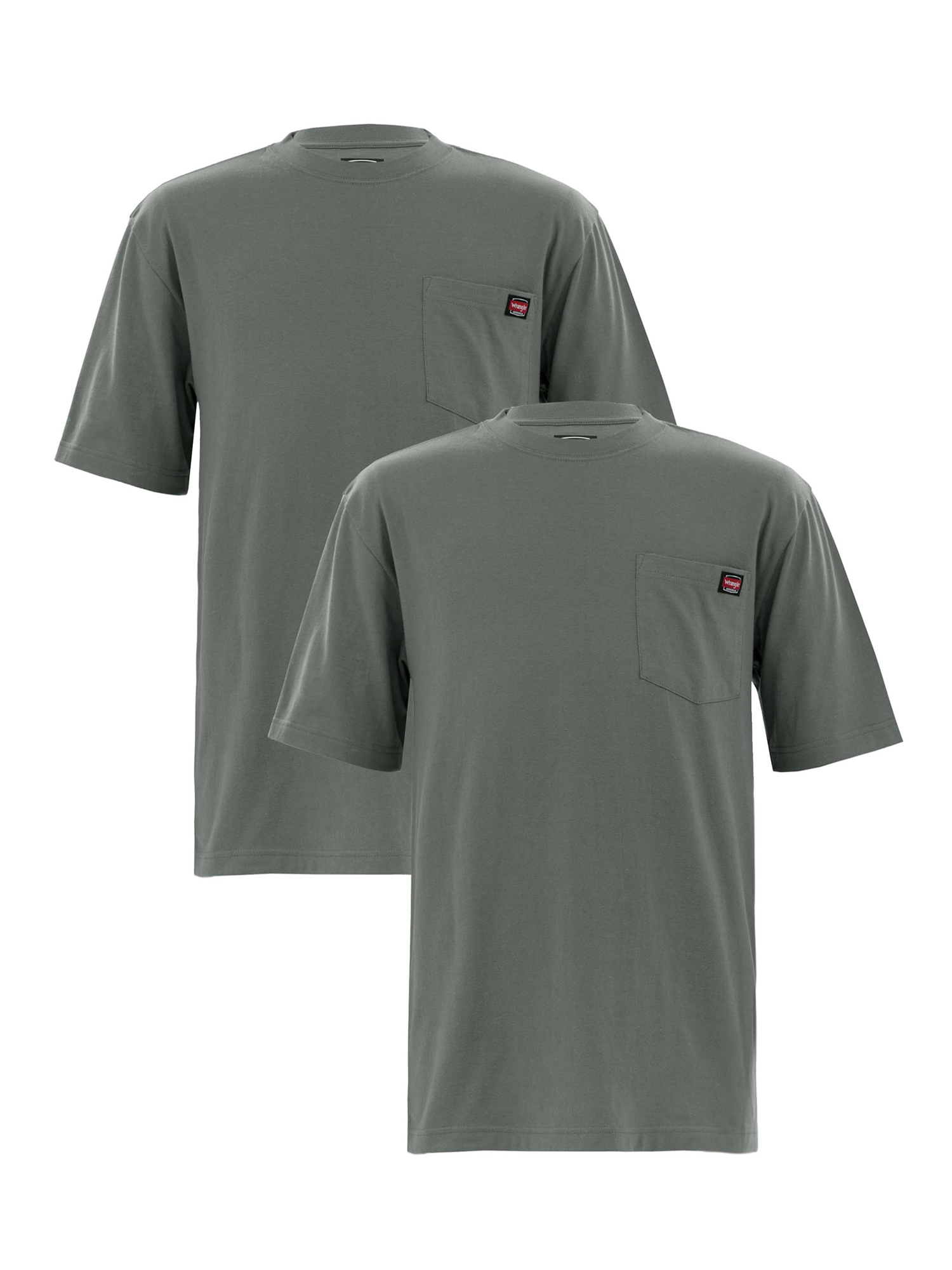 Wrangler Performance T-Shirt Uomo Con Tasca - Manica Corta, Misto Cotone Traspirante - Abbigliamento Da Lavoro RIGGS - Grigio