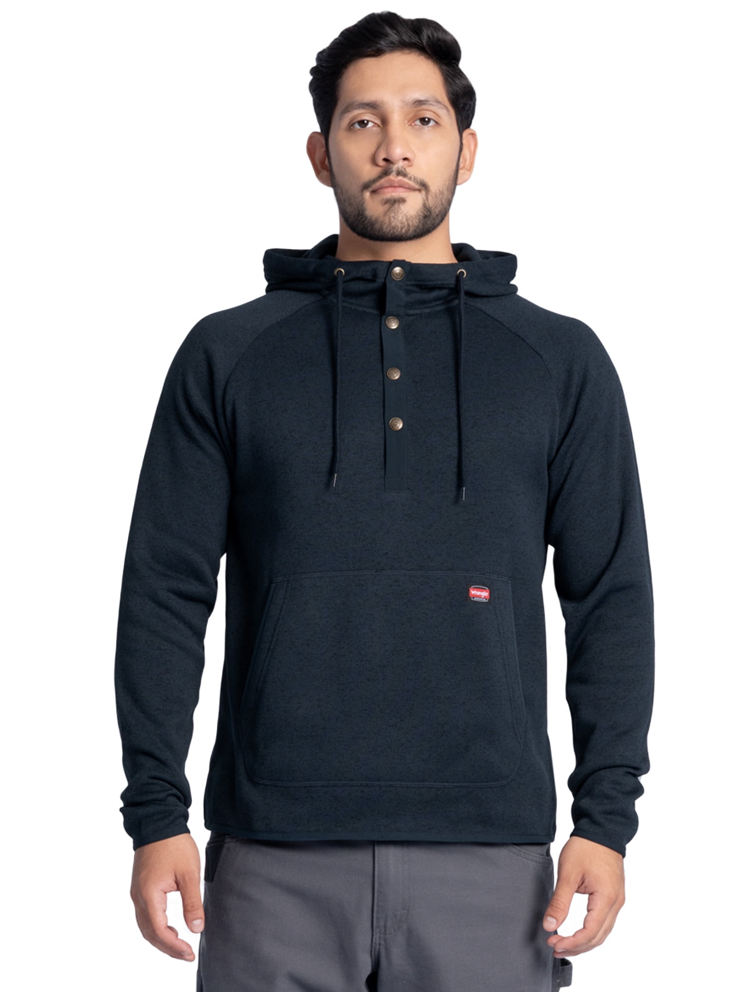 Wrangler Workwear Men's and Big Men's Sweater Fleece Mock Neck