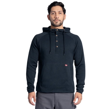 Wrangler Workwear Men's and Big Men's Sweater Fleece Mock Neck Hoodie, Size S-3XL