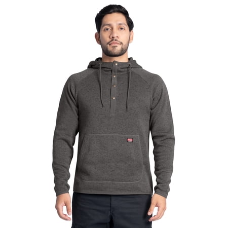 Wrangler Workwear Men's and Big Men's Sweater Fleece Mock Neck Hoodie, Size S-3XL