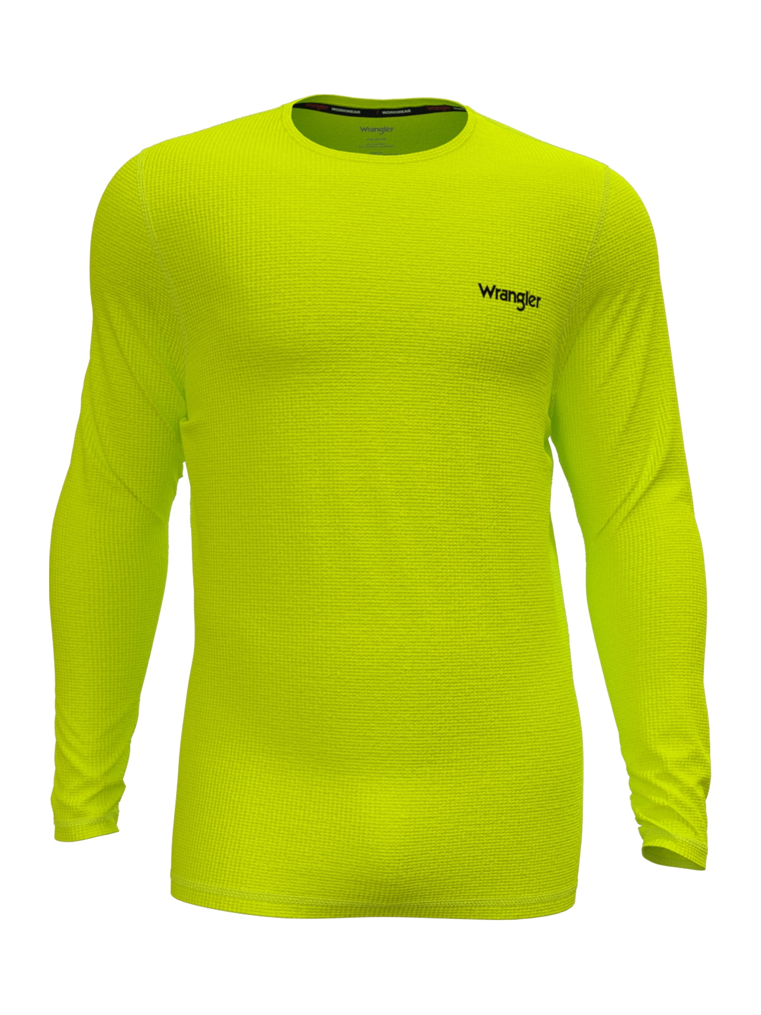 Wrangler Workwear Midweight Performance Thermal Top Moisture-Wicking Thermal Undershirt for Men, M, Yellow
