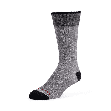 Wrangler Workwear Wool Blend Work Socks for Men Full-Cushion Moisture Wicking Socks, 6-12, Black, 3-Pack
