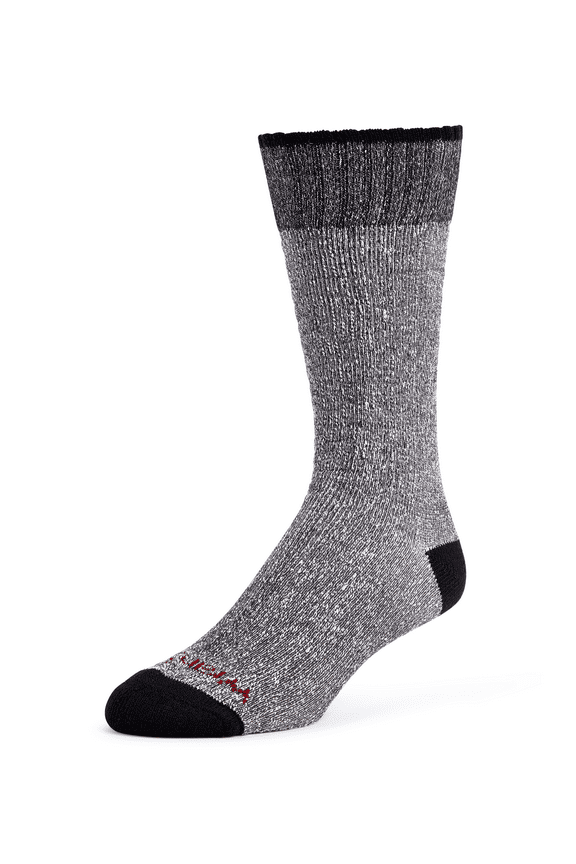 Workwear Wool Blend Work Socks for Men Full-Cushion Moisture Wicking Socks, 6-12, Black, 3-Pack
